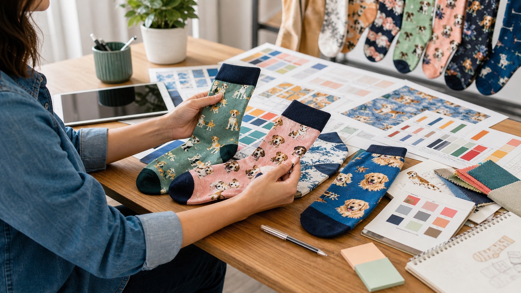 Printed & Sublimation Socks custom design example