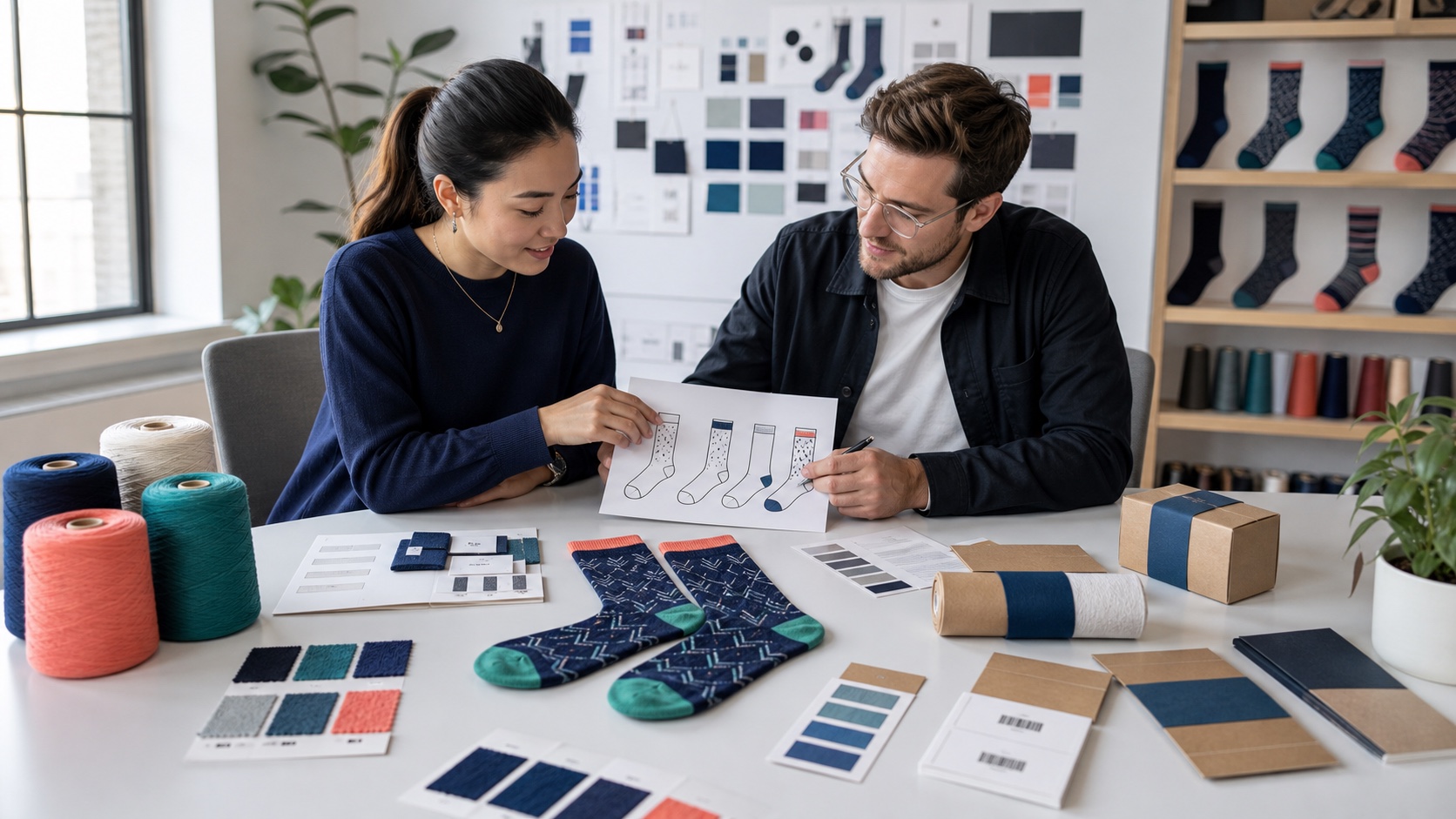 Private label sock packaging and labeling options